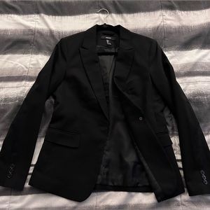 Forever 21 Women’s Black Long Sleeve Blazer Jacket With One Button Size Large